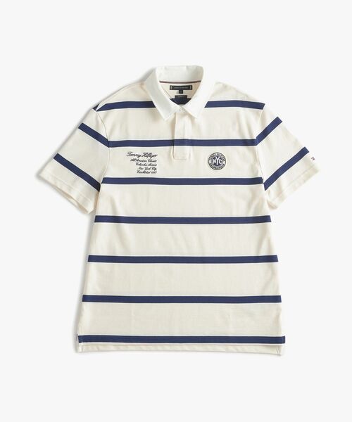 トミーヒルフィガー　ラガーシャツ トミー ヒルフィガー TOMMY HILFIGER ストライプラガーシャツ