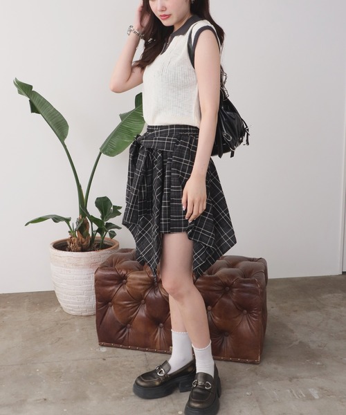 ROOP TOKYO ベスト ジレ 透かし編み 襟付き ニットベスト