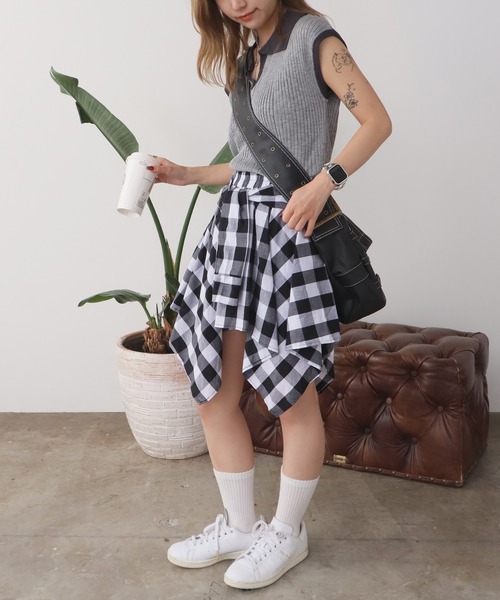 下記参照お得情報↓完売商品トレンド　編みが可愛い♡♡♡裾チュールニットベスト UNITED ARROWS フラワー チュール ニットベスト - ファッション