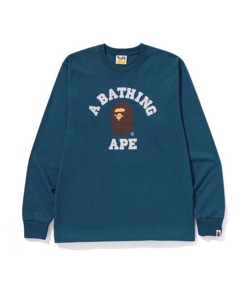 A BATHING APE tシャツ COLLEGE LS TEE メンズ レディース
