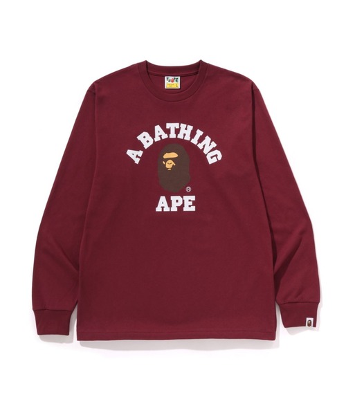 A BATHING APE tシャツ COLLEGE LS TEE メンズ レディース