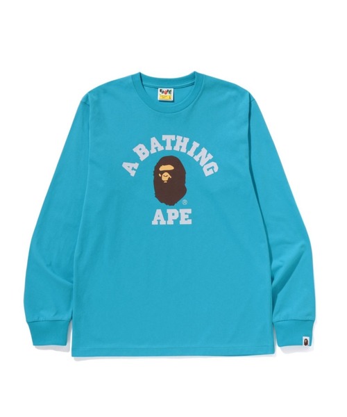 A BATHING APE tシャツ COLLEGE LS TEE メンズ レディース