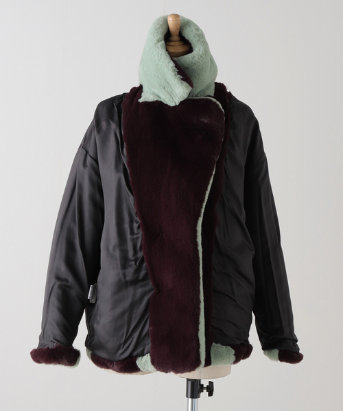 「jakke」 コート MEDIUM ボルドー レディース_画像6