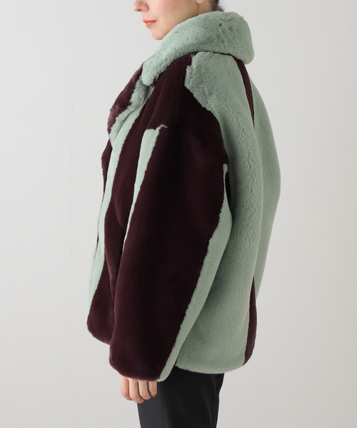 「jakke」 コート MEDIUM ボルドー レディース_画像7