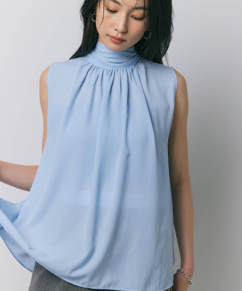 ブラウス シャツ SLEEVELESS TIE BLOUSE レディース