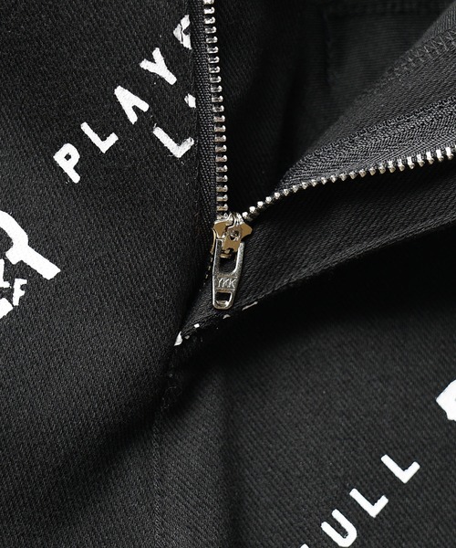 ゴルフ 「IVINER GOLF」ロゴ総柄ストレッチパンツ メンズ ゴルフ スキニー ストレッチ ホワイト ブラック 白 黒 春服 メンズ_8
