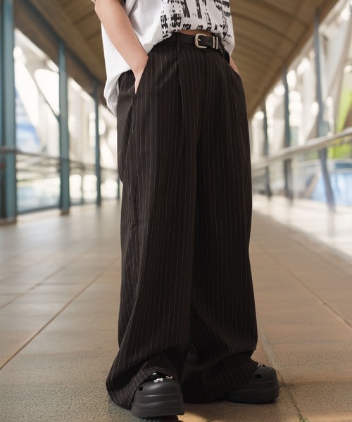 Laufer スラックス 「Laufer」ワイド バギースラックス / Wide baggy