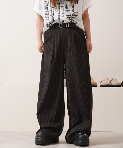 Laufer スラックス 「Laufer」ワイド バギースラックス / Wide baggy