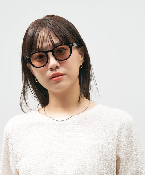 Zoff AOI IHARA ウェリントン型 サングラス ブラック×カーキ Zoff｜AOI IHARA（ZN251G12-14E1）｜メガネのZoffオンライン