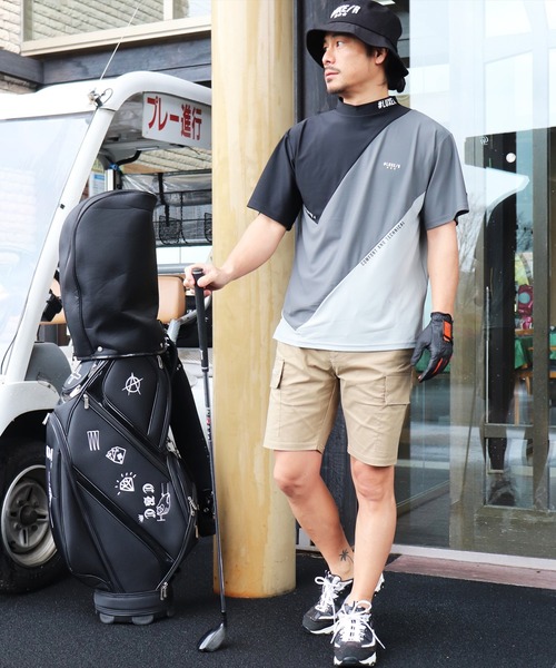 「LUXE/R GOLF」 半袖Tシャツ MEDIUM グレー メンズ