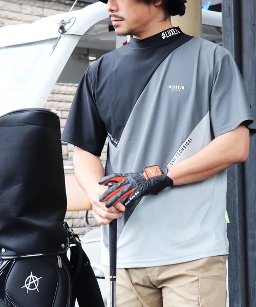 「LUXE/R GOLF」 半袖Tシャツ MEDIUM グレー メンズ
