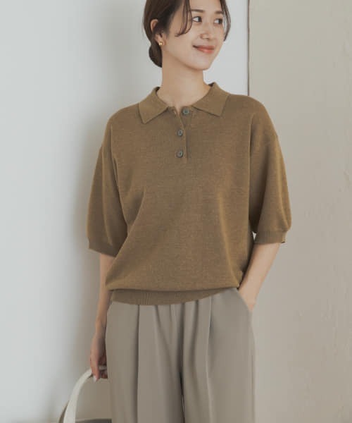 URBAN RESEARCH DOORS ニットポロシャツ Mサイズ URBAN RESEARCH DOORS ポロシャツ ポロ ニットポロシャツ