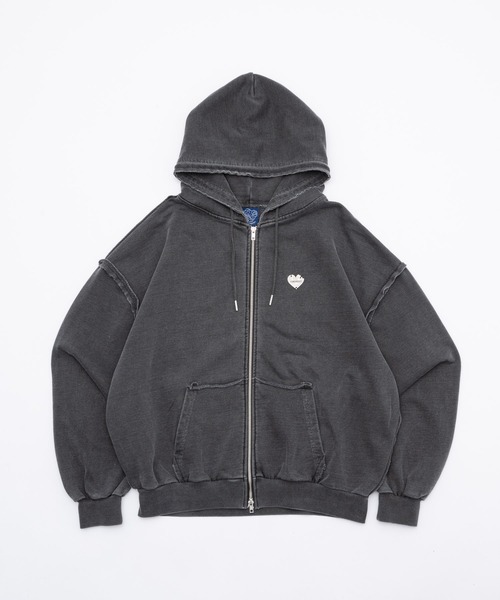 完売商品　ブラックビンテージ パーカー XLARGE（エクストララージ）の「STANDARD LOGO ZIP HOODED SWEATSHIRT
