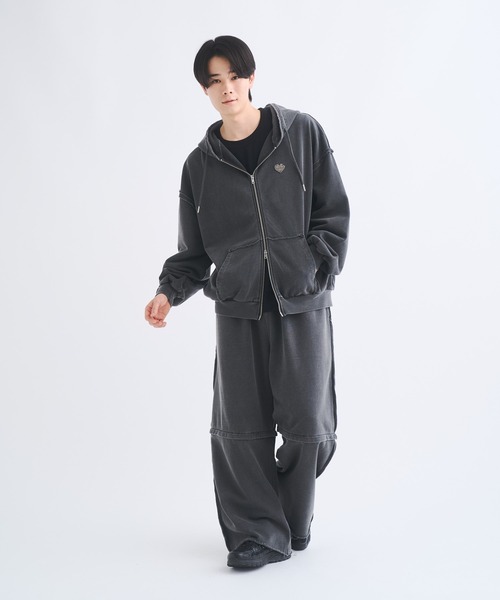 ドゥーズィエムクラス　ヴィンテージライク　ジップフーディ　水通しのみ 中古・古着通販】DEUXIEME CLASSE (ドゥーズィエム クラス) Oversized