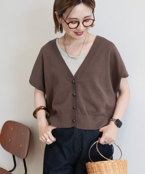 GO TO HOLLYWOOD アイボリーベスト 02 AMERICAN HOLIC ベスト ジレ 「前後2WAY」Vネックニットベスト