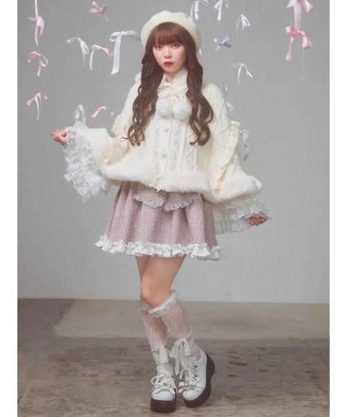 うさとポンチョ Ank Rouge ニット セーター うさちゃんニットポンチョ レディース