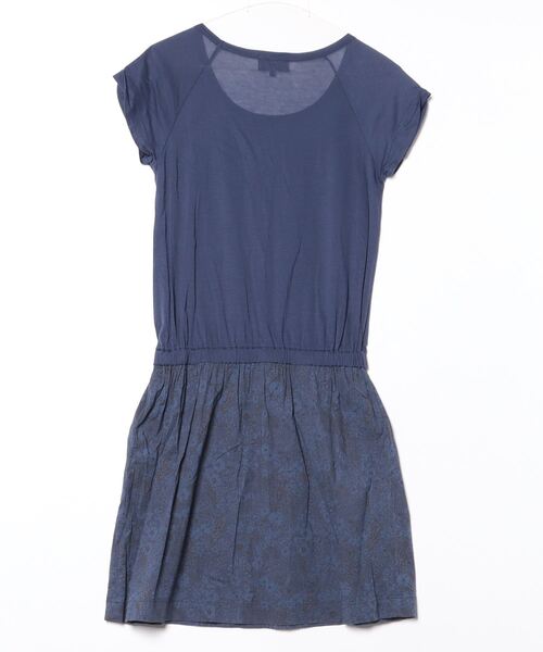 「t.yamai paris」 花柄半袖ワンピース 0 ネイビー レディース_画像2