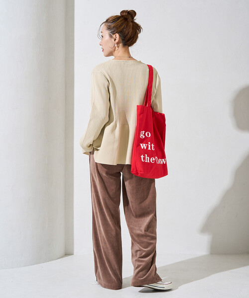 パンツ 限定展開　カット ベロア ライン ワイド パンツ レディース | FREAK'S STORE | 23