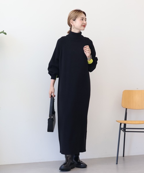 サイズ❷パーリーゲイツ☆WJQ＋刺繍モックネックニットワンピース AMERICAN HOLIC（アメリカンホリック） ワンピース バイパチモック