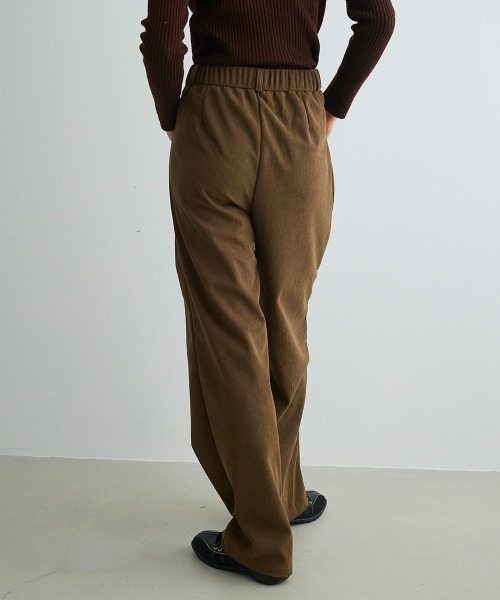 Mirette パンツ タック入りコーデュロイワイドパンツ Tucked Corduroy