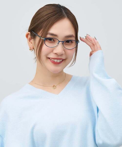 Zoff（ゾフ） 伊達メガネ メガネ 眼鏡 オーバル型 メガネ｜レザー調