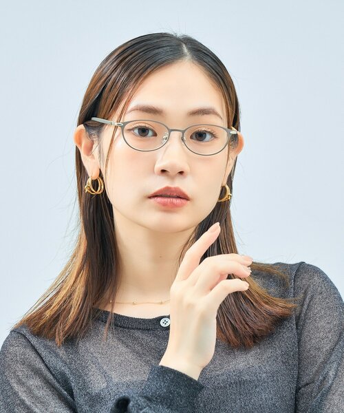 Zoff（ゾフ） 伊達メガネ メガネ 眼鏡 オーバル型 メガネ｜レザー調