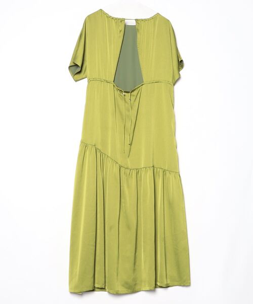 「UN3D.」 半袖ワンピース 38 グリーン レディース_画像2