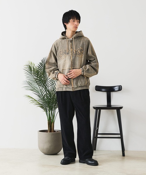 gram. スマホショルダー デニムジャケット gジャン メンズ レディース 