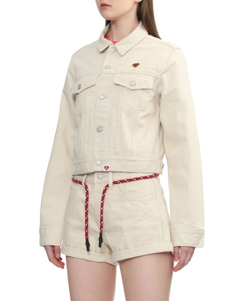 今期　ape デニムジャケット ショート丈 A BATHING APE（アベイシングエイプ） デニムジャケット gジャン