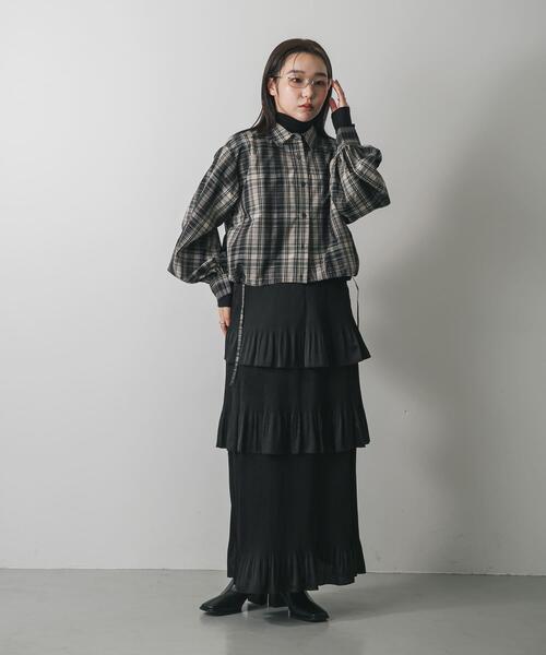 SENSE OF PLACE by URBAN RESEARCH スカート ティアードプリーツ
