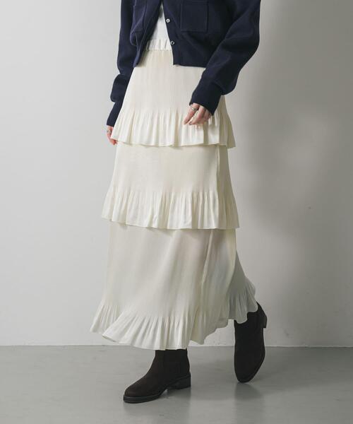 SENSE OF PLACE by URBAN RESEARCH スカート ティアードプリーツ
