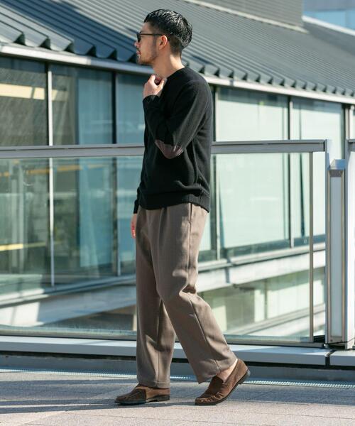URBAN RESEARCH ROSSO MEN パンツ ストレッチヘリンボーン1タック