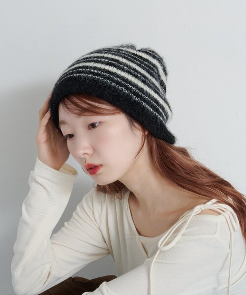 Kastane（カスタネ） ニット帽 ニットキャップ 「4色展開」モヘア