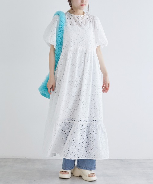 「w closet」 半袖ワンピース FREE ブルー レディース_画像5