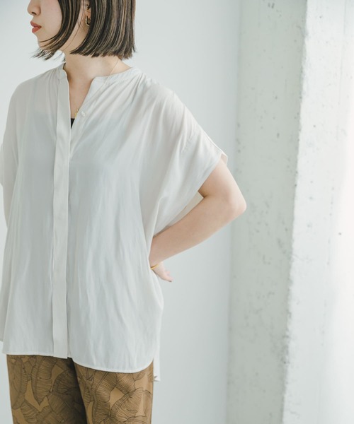 「ITEMS URBANRESEARCH」 半袖ブラウス FREE アイボリー レディース_画像2