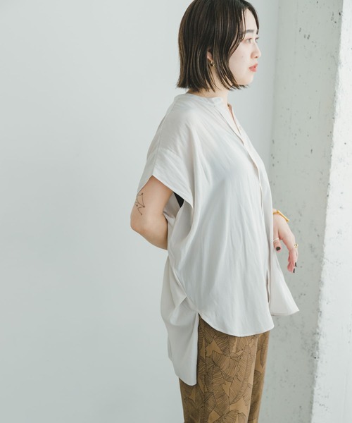 「ITEMS URBANRESEARCH」 半袖ブラウス FREE アイボリー レディース_画像4