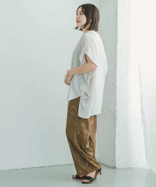 「ITEMS URBANRESEARCH」 半袖ブラウス FREE アイボリー レディース_画像7