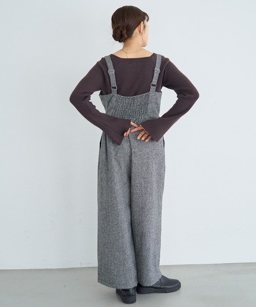 mil（ミル） サロペット オーバーオール 「再生産」千鳥柄 ツイード