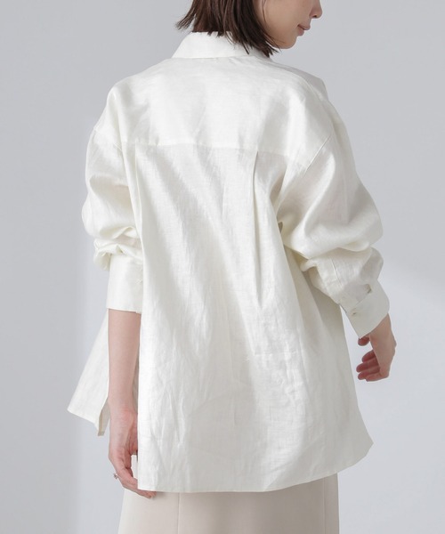 「NANO universe」 長袖シャツ FREE オフホワイト レディース_画像6