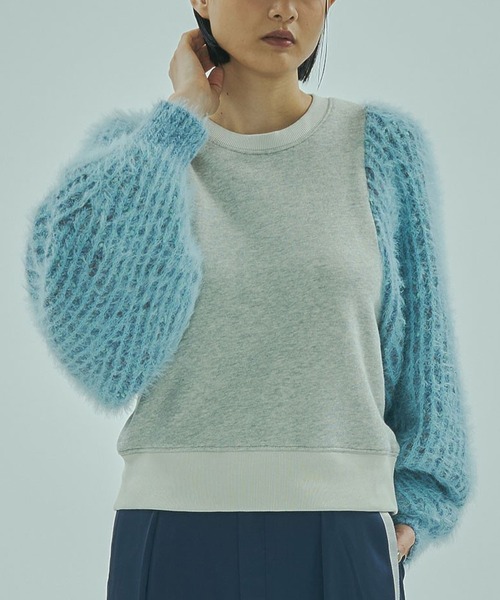 ROSE BUD（ローズバッド） トレーナー スウェット (mici)KNIT VOLUME
