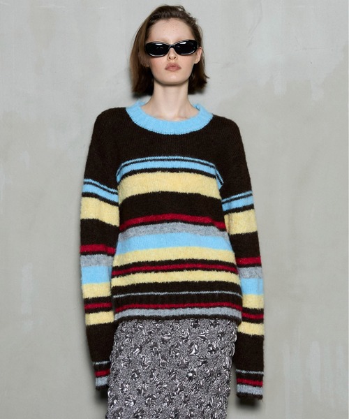 MAISON SPECIAL（メゾンスペシャル） ニット セーター Multi-border