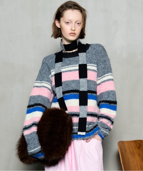 MAISON SPECIAL（メゾンスペシャル） ニット セーター Multi-border