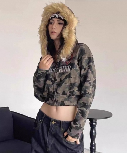 NOVESSEL パーカー A'GEM/9 × .kom「NOVESSEL/ノベセル」ファー付き