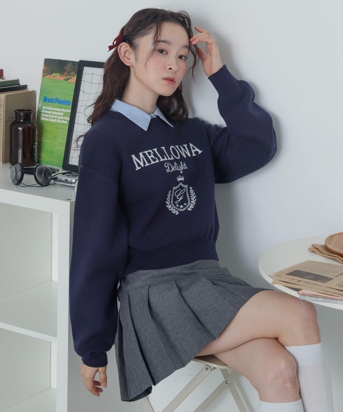 WEGO（ウィゴー） ニット セーター WEGO/シャツドッキングジャガード 