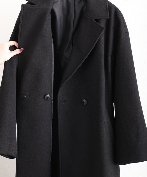 ElegChic コート チェスターコート フェイクウールコート レディース