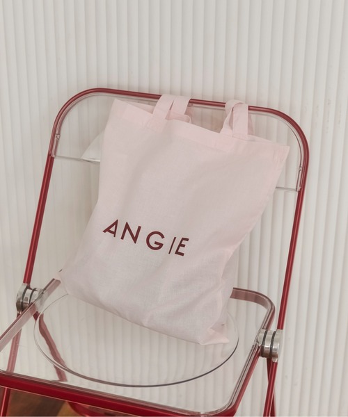 ANGIE トートバッグ ロゴ カラー コットン トート バック（A4収納可
