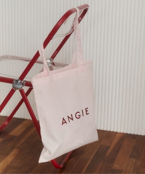 ANGIE トートバッグ ロゴ カラー コットン トート バック（A4収納可
