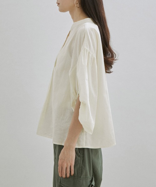 「SALON adam et rope'」 7分袖ブラウス FREE ネイビー レディース_画像7