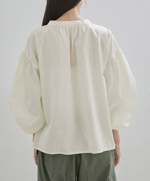 「SALON adam et rope'」 7分袖ブラウス FREE ネイビー レディース_画像8