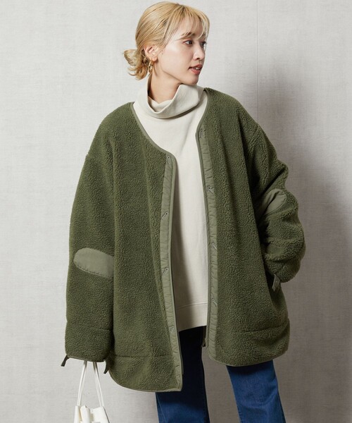 美品 Freada FREAK'S STORE ノーカラージャケット FREAK'S STORE（フリークスストア） ノーカラージャケット フリ